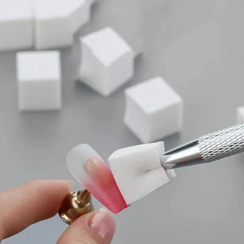 100Pcs Square Nail Art Sponge Set Gradient Nail Brushes Gel Polish Design Nail Sponge Grab Pen Nail Design Manicure Supplies
