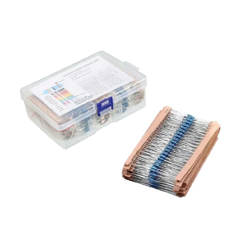 2600Pcs Metal Film Resistor Kits 1Ohm-10MOhm 1/4W 1% 130 Values Resistor Kits for Making Projects and Experiments