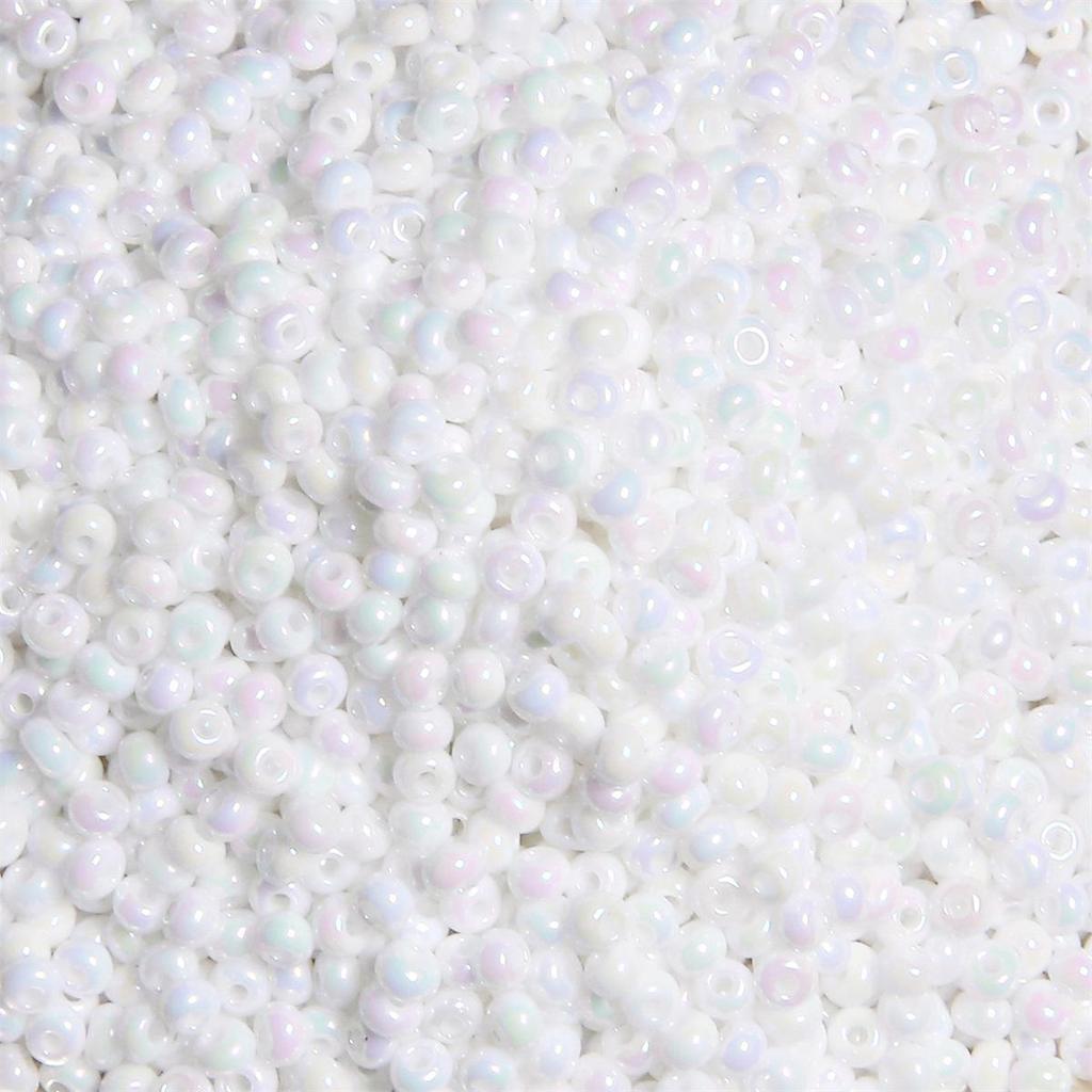 Iriserende porselensfrøperler: 2/3/4mm Ensfarvet, Ideell for DIY Armbåndslaging