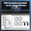 4PCS Car Camera Lens Guard Universal Anti-Fog Rainproof Cover for 360 Degree Panoramic Rear View Backup Side Camera Protector