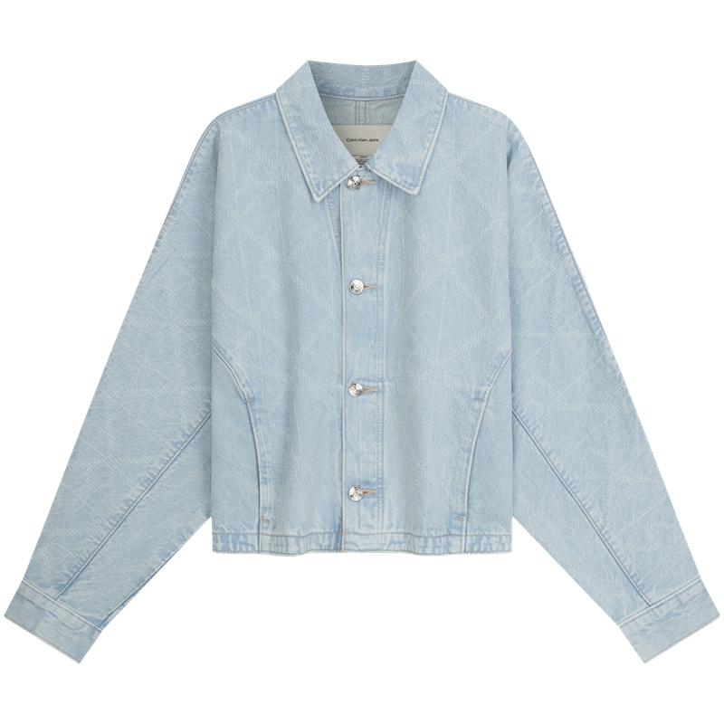 

Calvin Klein Vintage Light Color Logo Cotton Polo Denim Jacket Women jackets 47F496G S