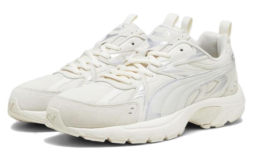Puma Milenio Tech Suede Comfortable Abrasion Resistant Low Top Casual Shoes Unisex Ecru 393489-03