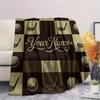 Custom Name Multi Sport Graphic Flannel Blanket, High Quality Comfortable for All Seasons, Home Decor, Warmth and Comfort