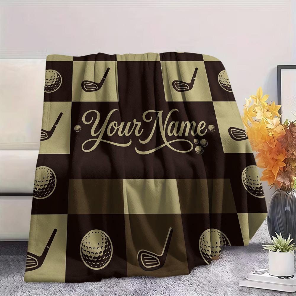 Custom Name Multi Sport Graphic Flannel Blanket, High Quality Comfortable for All Seasons, Home Decor, Warmth and Comfort
