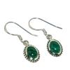 Solid 925 Sterling Silver Malachite Gemstone Handmade Designer Women Earrings Mom Gifts