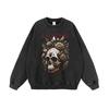 Oversized Skull Print Hoodie Men Women Streetwear Casual Long Sleeve Cotton Sweatshirt
