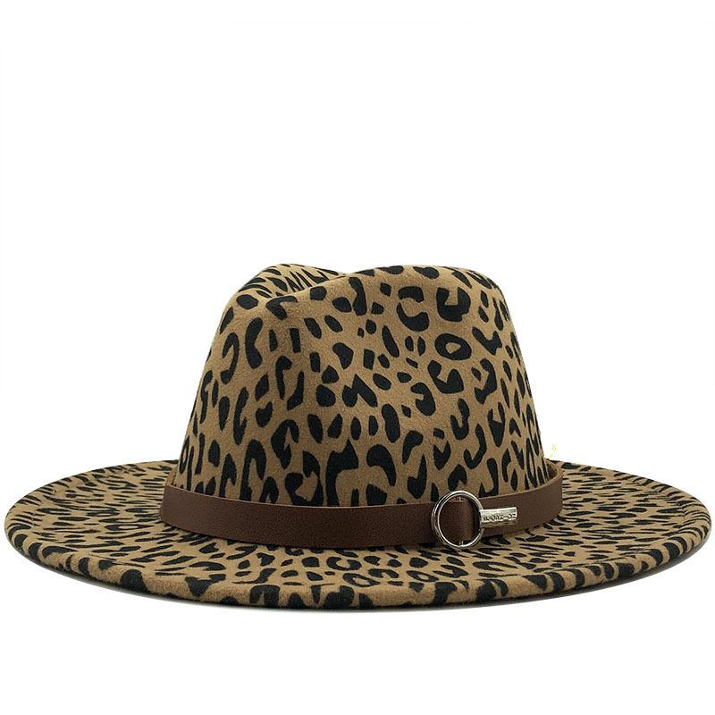 Autumn and Winter New Woolen Top Hat Women's Flat-brimmed Gentleman's Jazz Hat