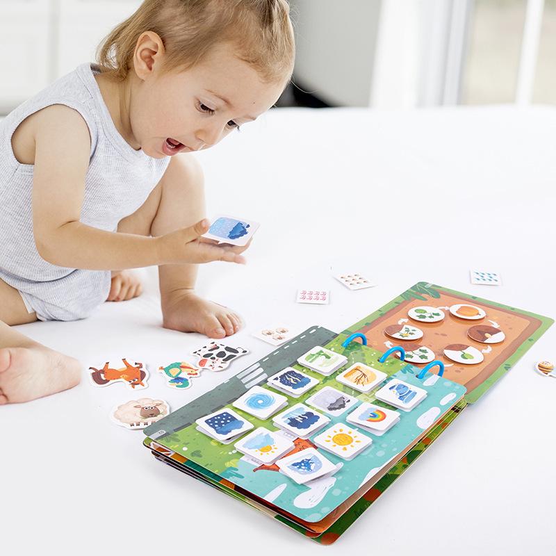 Children's Handmade Animal Cognition Quiet Book: Early Education & Sticker Learning Toy