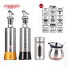 Jing Qing Fu Stainless Steel Glass Oil & Vinegar Dispenser Set
