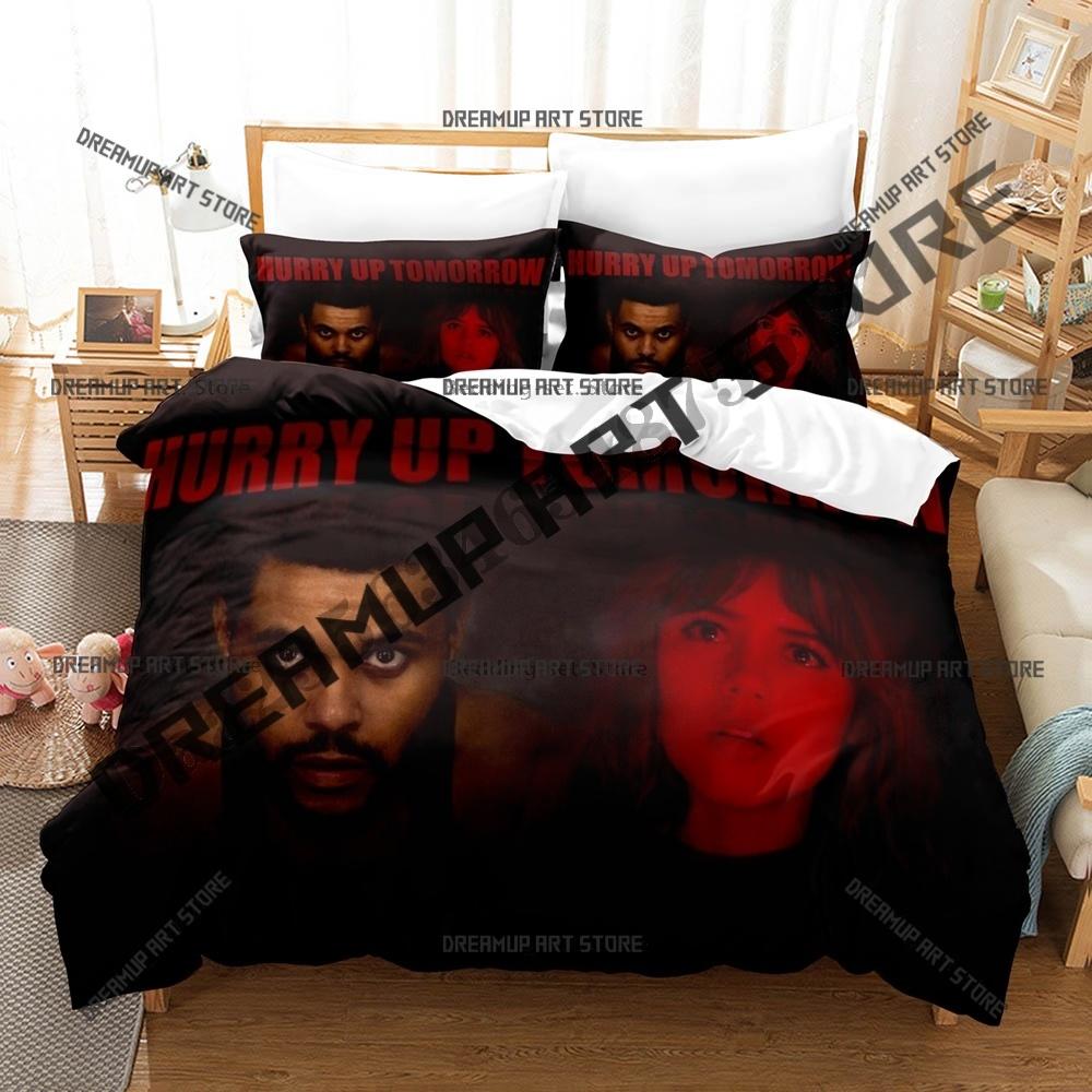 Fashion XO Hurry Up Tomorrow The Weeknd Bedding Set Single Twin Full Queen King Size Bed Set Kids Bedroom Duvetcover Set