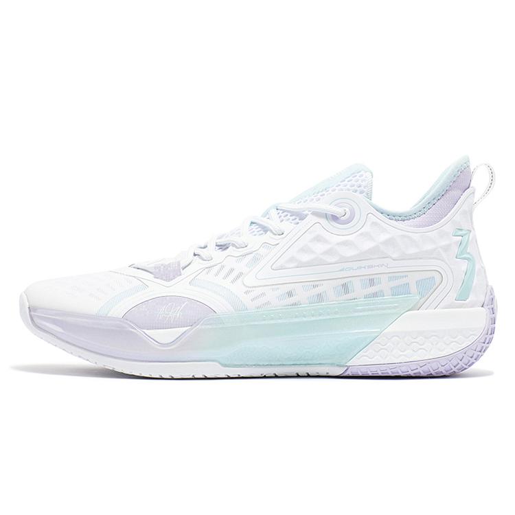 New 361° Zen 5 Basketball Shoes Men Low Top White Blue 572331101-2