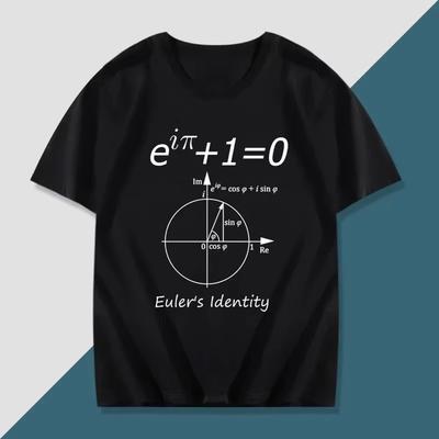 Sommer Physikalische Chemie Mathematische Formel Bedrucktes Rundhals-T-Shirt Herren Lässig Cool Street Weich Reine Baumwolle Kurzarm
