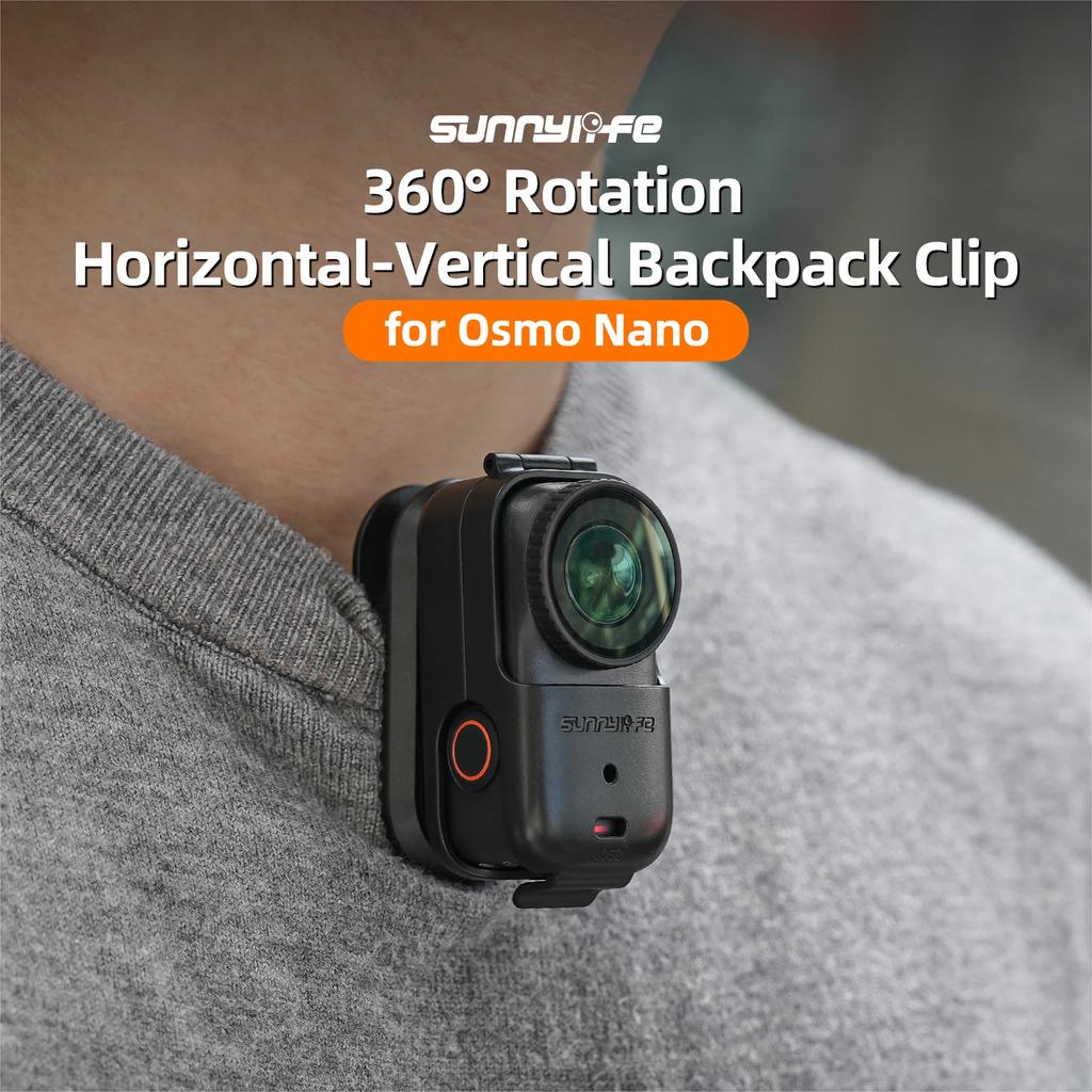 Backpack Clip Holder For DJI Osmo Nano 360 Rotary Quick-Release Bracket Vlog Clip Mount For DJI Osmo Nano Carema Accessories