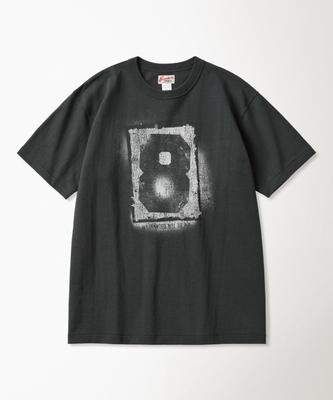 Beulonseun Spray Number Loopwheeled Graphic Tee Vintage Black