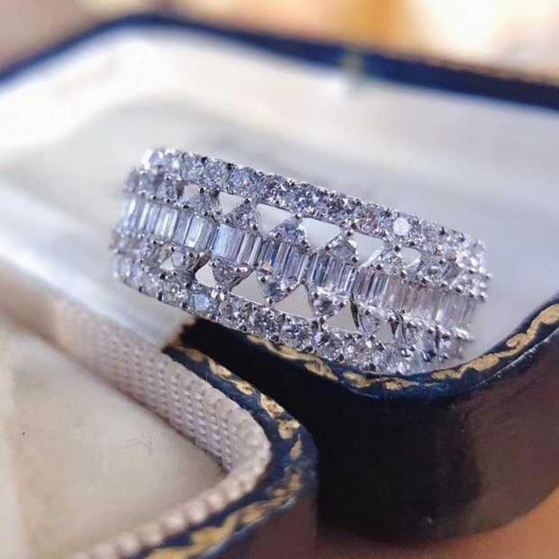 Sace Gems Inel clasic din zircon din aliaj de cupru Bijuterii pentru femei Cadou de petrecere de promisiune de nuntă