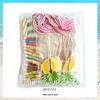Hawaiian Party Set: 100PCS Colorful Paper Straws, Umbrella Picks, Fruit Picks, Honeycomb Pineapples, Flamingos, Firework Picks