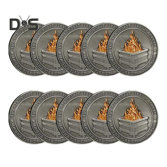 1/2/3/5/10Pcs Challenge Coin Carved Pattern Retro Silver Coin Unique Office Desk Accessory Commemorative Gift