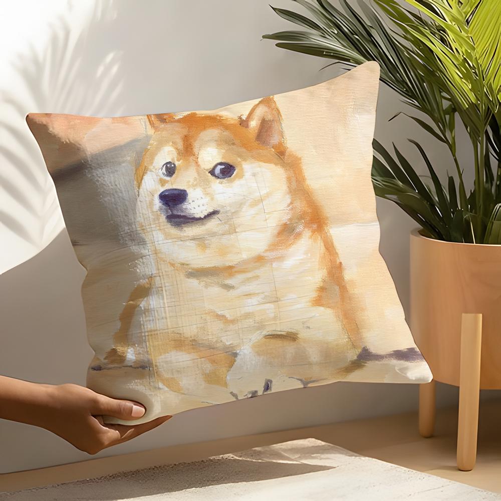 Dog-Themed Memes Are Trending Online Pillow Case Home Living Room Decoration Linen Pillowcover Pillow Cases Cushion Cover