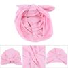 Neugeborenes Baby Weicher Turban Hut Warme Mütze Krankenhausmütze mit Schleife Niedliche Säuglingskopfbedeckung(Rosa)