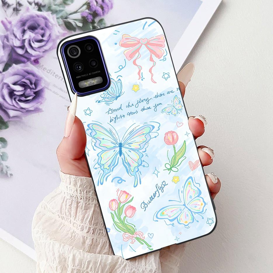 For LG K52 K62 2020 Case LM-K520 LM-K525 Stylish Love Heart Painted Cover Soft TPU Phone Case For LG K62 K 52 LGK52 LGK62 Fundas