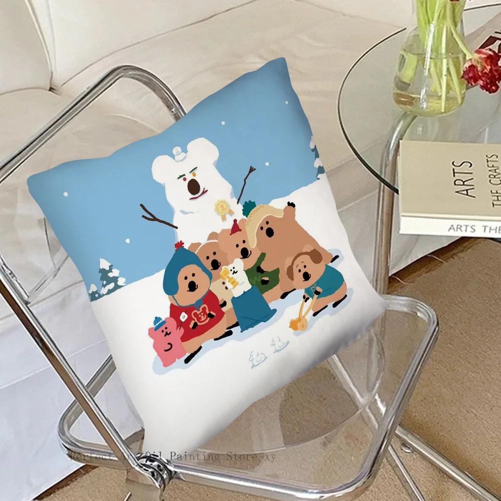 Cartoon Animation D-Dinotaeng Pillow Case Square Pillow Bedroom Sofa Leisure Comfort CushionCarLiving Room Home Decoration 40X40