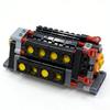 Moc V16 Transparent Building Block Engine Six-Speed Transmission Mechanical Group Kid Model Education Toys Gifts Building Block