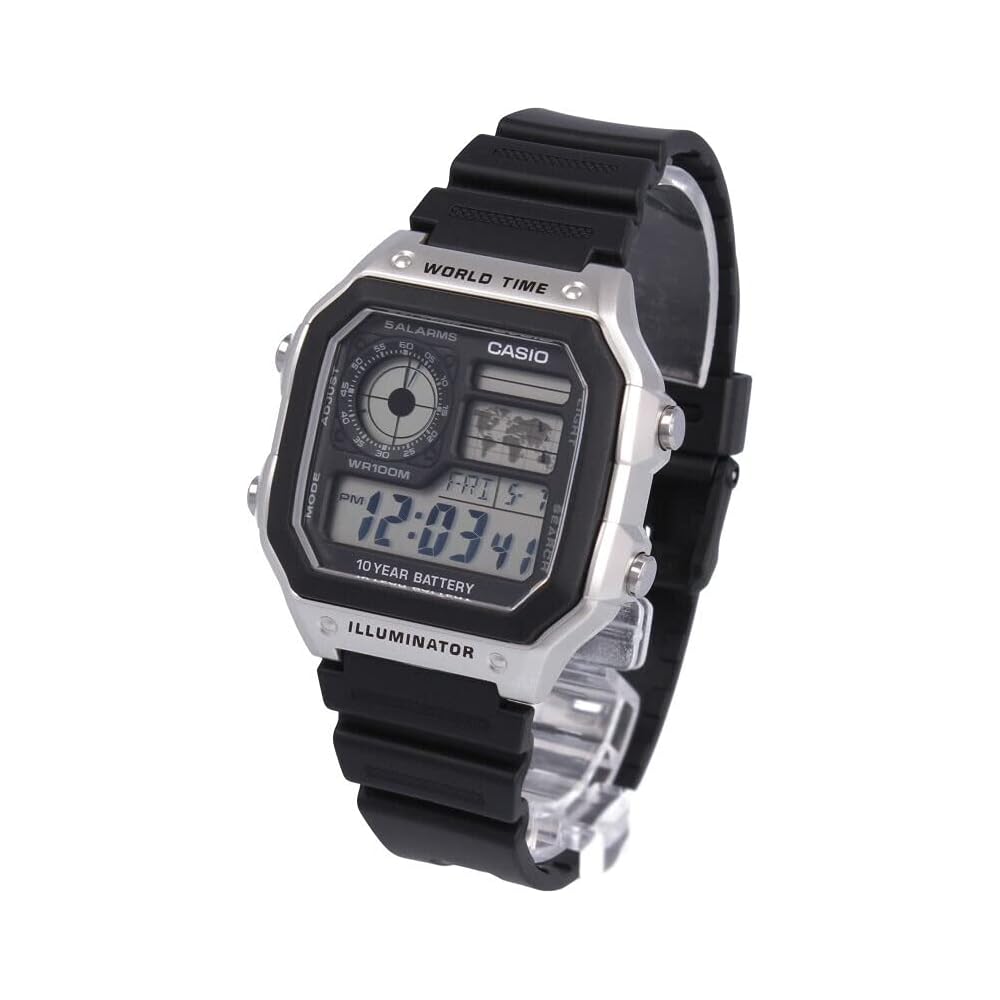 Casio Standard Digital Watch Men s Black AE-1200WH-1C Water Resistant 10 Bar Lightweight