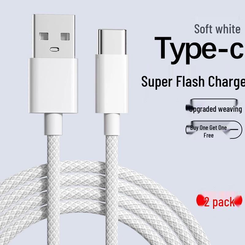 6A Fast Charge USB Type-C Cable for Huawei, Xiaomi, Redmi, Vivo, Honor