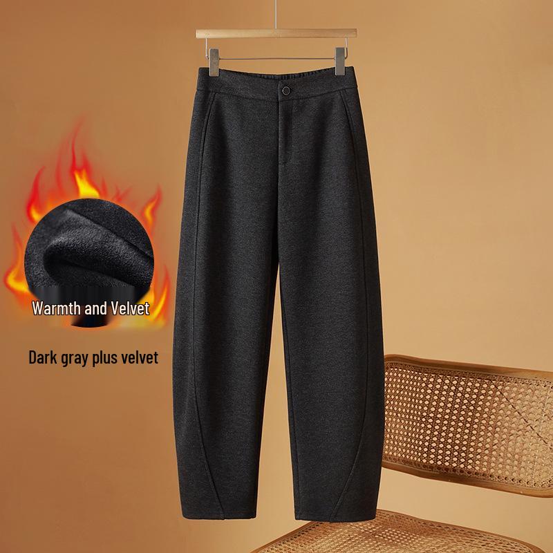 Wool Sickle 2025 Fleece-Lined Plus Size Slimming Women's Pants for Autumn/Winter