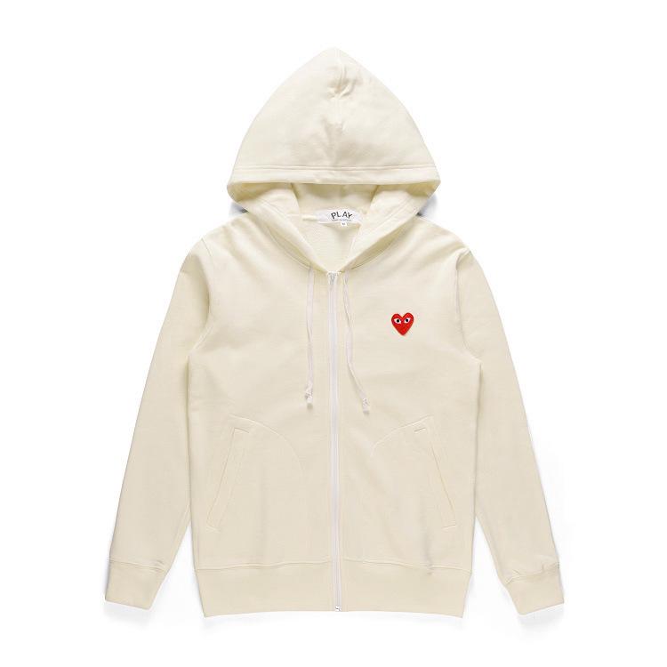 Sweat à capuche unisexe HEYPLAY en forme de cœur - Tissu éponge - Tendance japonaise Rouge Classique