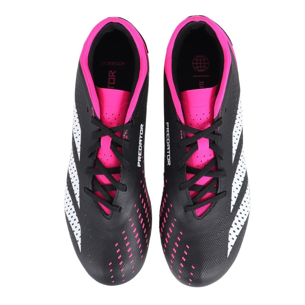 Adidas Predator L LTC74 Soccer Core Shock Pink Size 2E Accuracy.3 HG/AG Cleats, Black/Footwear White/Team (GW4635), 25.5 cm,