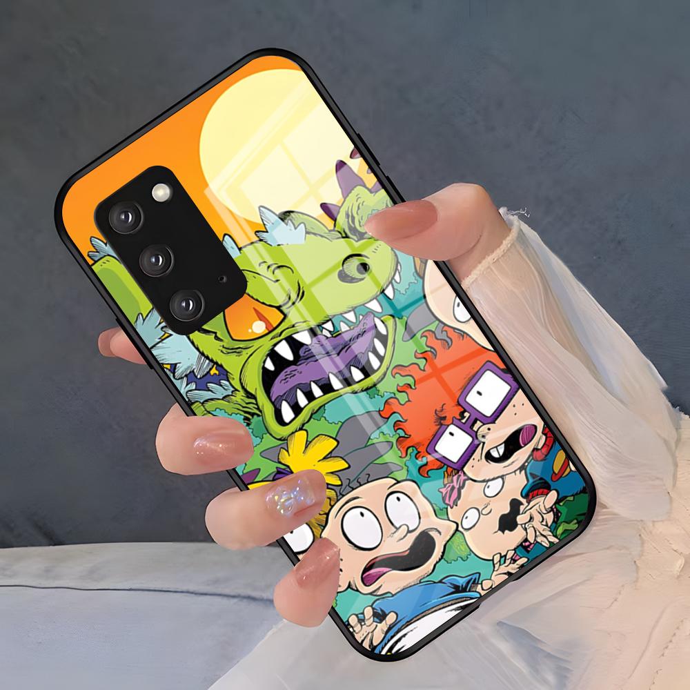 Cartoon R-Rugrats Phone Case For Samsung S26 S25 Plus S20 S20 Plus S22 Ultra S23 FE S21 Plus S21 Ultra Glass Cover