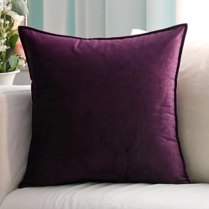 Velvet Cushion Cover Solid Color Square Pillow Covers for Home Living Room Sofa Decorative Headboard Pillowcase 50x50cm/60x60cm