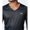 UA Fitted LS V Black Mod Gray LG [Under Armour] Iso-Chill //