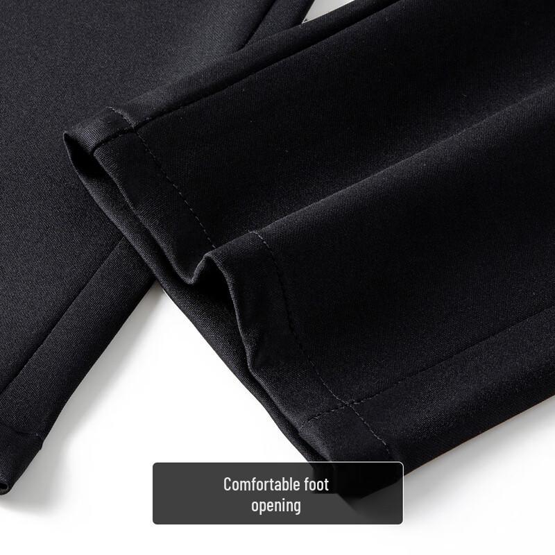 FORTEI Men's Lightweight Breathable Straight-Leg Business Casual Trousers