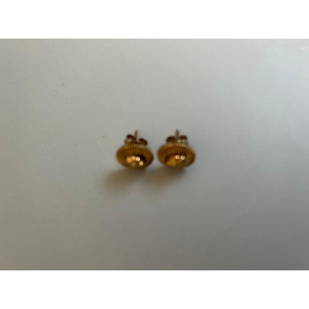 Used New Versace Stud Earrings Gold Unisex