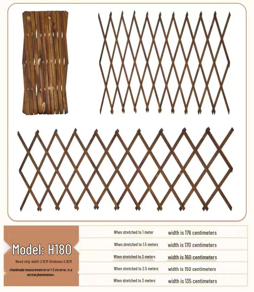 Anticorrosive Wooden Garden Fence: Outdoor, Courtyard Railing, Flower Stand & Climbing Frame