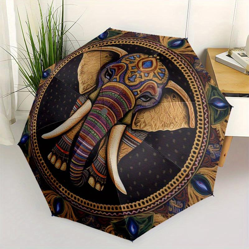 

Colorful Elephant Mandala Tapestry, Bohemian Wall Hanging for Bedroom DecorUmbrella with Cute Design, Portable 3-Fold Compact Umbrella for Men & Women