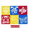 PP Kids' Painting & Drawing Stencil Set - Hollow Plastic Outline Templates for Beginners