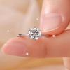 Elegant Solitaire Simulated Diamond Ring for Women Lightweight Minimalist Design Adjustable Band Fashion Jewelry for Daily Wear