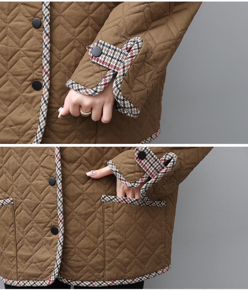 Mom's 2024 Fashionable Winter Cotton Coat for Middle-aged Women - Loose, Lightweight, and Padded Jacket