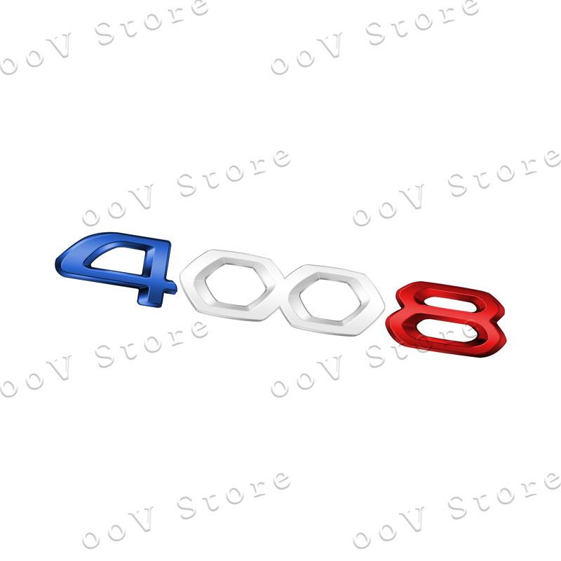 Car 3D Metal Decor Emblem Auto Body Trunk Fender Badge Sticker For Peugeot 2008 3008 4008 5008 Logo Auto Accessories