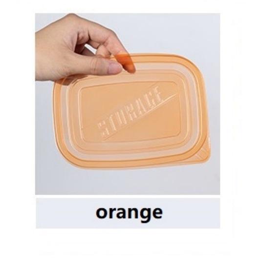 Six 709-milliliter Rectangular Plastic Food Containers with Colorful LIDS, Lunch Boxes, Suitable for Storing Fruits and Food