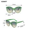 KAMMPT Vintage Cat Eye Sunglasses 2024 New Women Stylish Oversized Candy Color Outdoor Shades Fashion Brand Design Sun Glasses