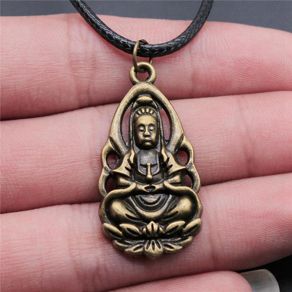 45cm Necklace Leather Chain Big Chief Pharaoh Buddhism Minimalist Jewelry Components QN015
