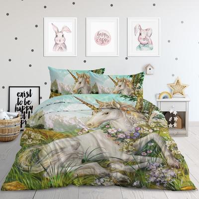Unicorn Fairy Tale Bedding Three-Piece Quilt Cover
