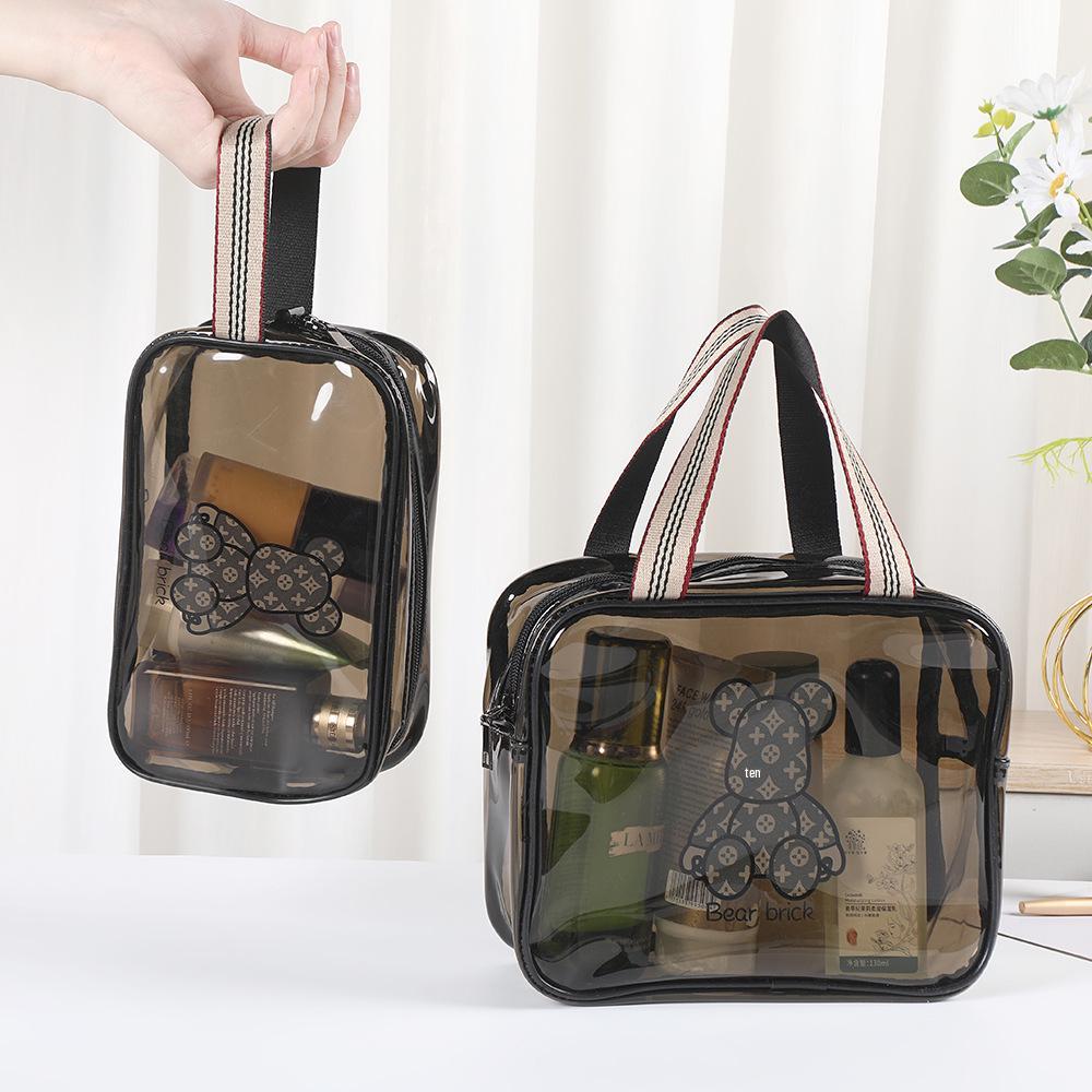 Thickened Waterproof PVC Toiletry & Makeup Travel Organizer Bag with Large Capacity