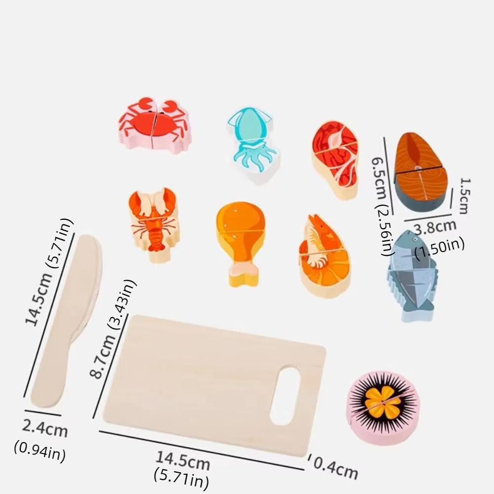 1 set Pretend Vegetables Kitchen Cutting Fruits Toys Children'S Puzzle Toys  Table Bakery Decoration