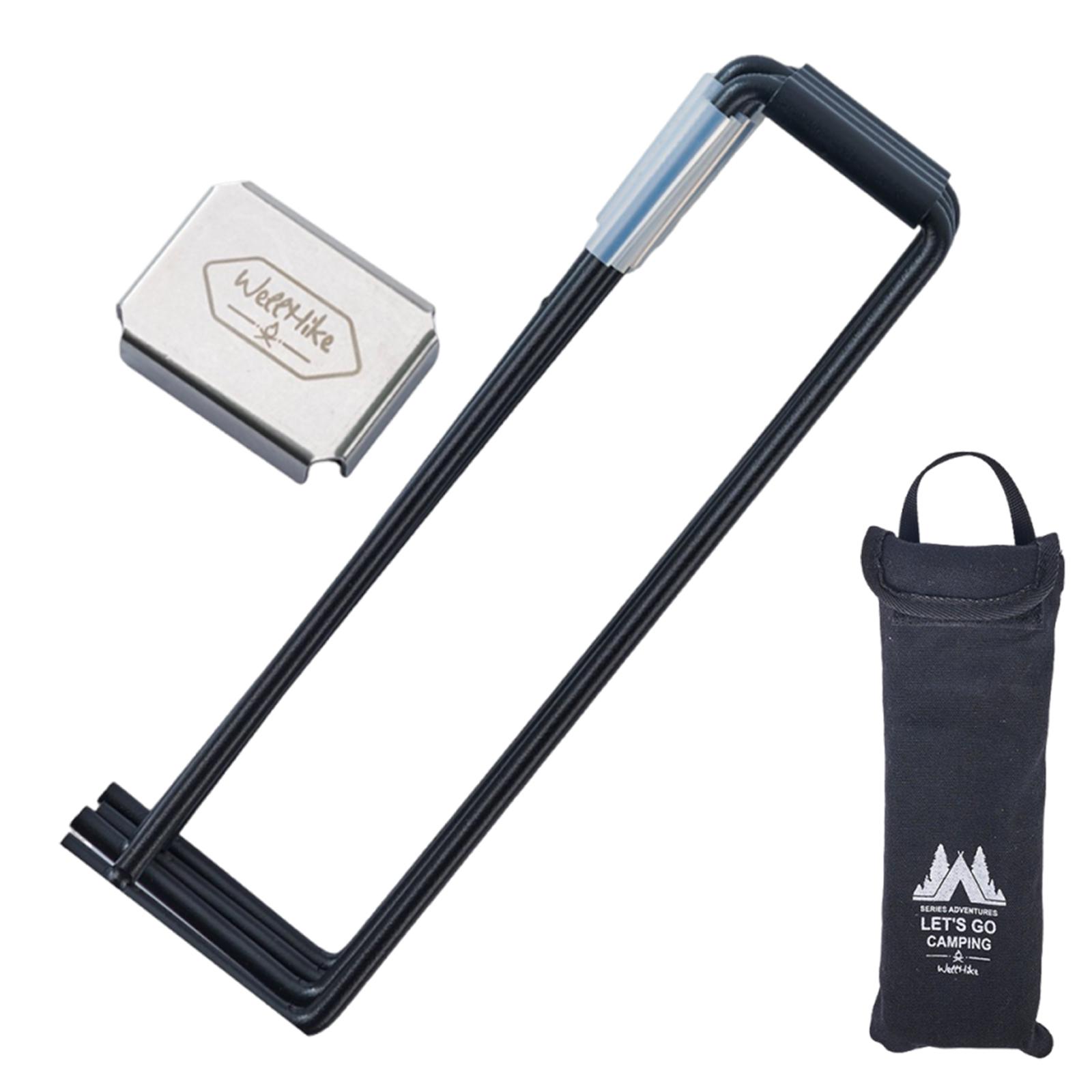 Metal Foldable Cooler Stand with Storage Bag Compact Foldable Cooler Support Base for Outdoor Camping Poolside Fishing Grilling