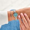 Authorized Distributor Olivia Burton Watch Ladies OB16MN13 Classics Mini Dial Teal Sunray Silver Boucle Mesh [OLIVIA BURTON]